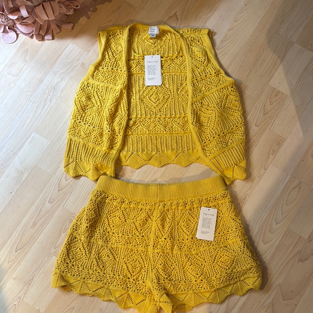 a new day Yellow Knit Women Shorts